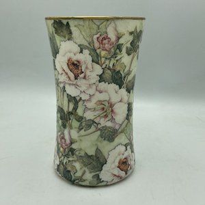 Dusty Green/Pale Pink Roses on a 6" Gathering Vase